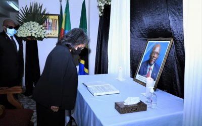PRESIDENT SAHLE-WORK ZEWDE PAYS HER CONDOLENCES TO THE LATE PRESIDENT JOHN POMBE JOSEPH MAGUFULI