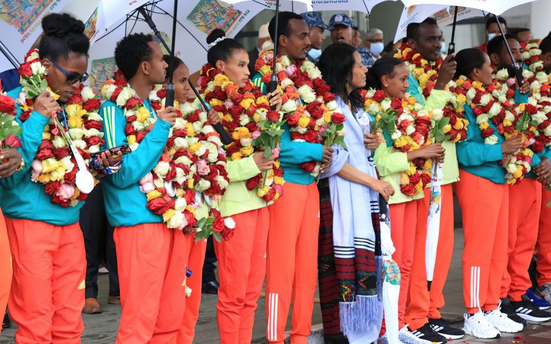ETHIOPIANS THANK THE ETHIOPIAN ATHLETICS TEAM