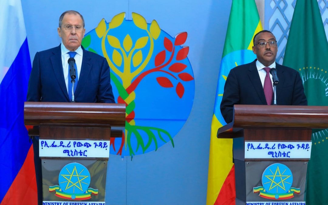 RUSSIAN FOREIGN MINISTER, SERGEY LAVROV IN ETHIOPIA