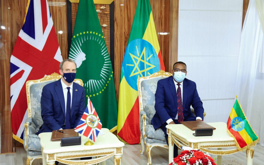 MINISTER FOR FOREIGN AFFAIRS OF ETHIOPIA, MET UK SECRETARY OF STATE DOMINIC RAAB